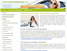 Tablet Screenshot of kfz-direktversicherung.com